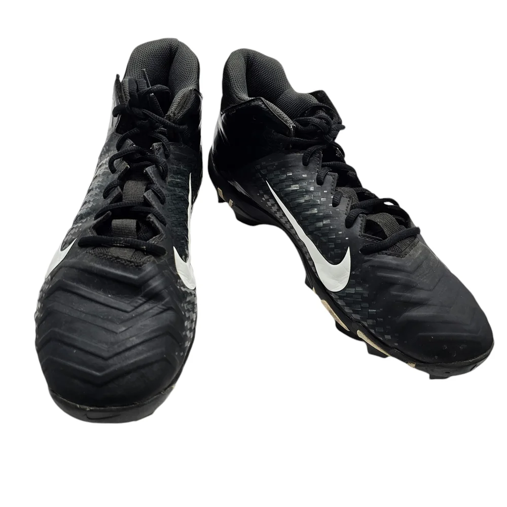Nike Alpha Fastflex Black and White High-Top Athletic Cleats‎